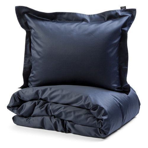 Kosta Linnewäfveri  Manchester satin 150x210 marinblå
