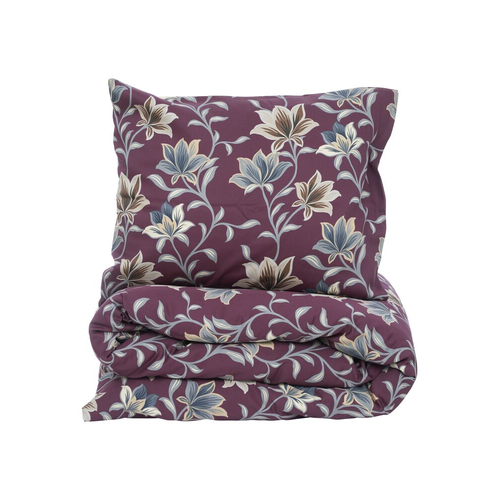 Kosta Linnewäfveri  Nuntorp satin 150x210 vinröd