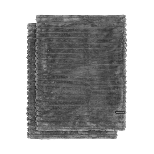 Kosta Linnewäfveri  Pläd cozy 2-pack stål