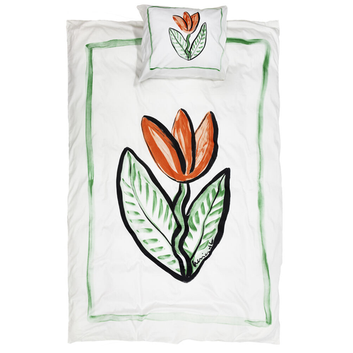 Kosta Linnewäfveri  Tulip satin 150x210 vit