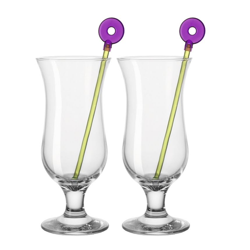Leonardo Bar hurricane 2-pack drinkglas med drinkpinne - Leonardo