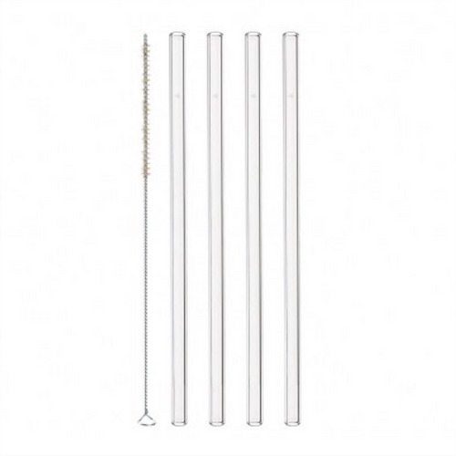 Leonardo Sugrör glas 4-pack + borste 20cm- Leonardo Leonardo Sugrör glas 4-pack + borste 20cm- Leonardo