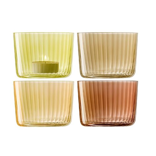 LSA Lsa ljuslyktor gems amber 4-pack