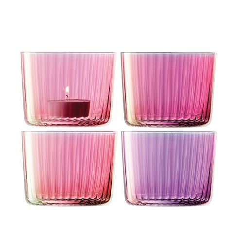 LSA Lsa ljuslyktor gems garnet 4-pack