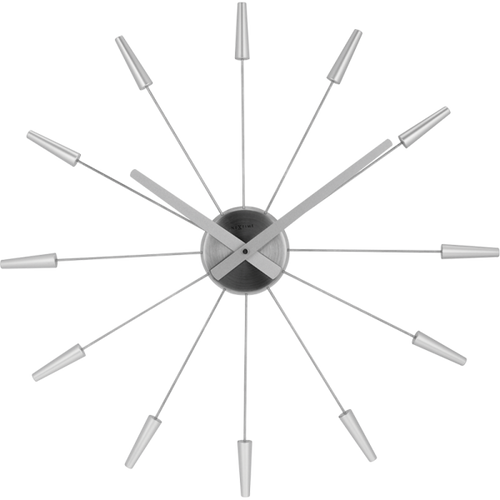 Nextime Plug inn ø58 väggklocka silver - Nextime Nextime Plug inn ø58 väggklocka silver - Nextime
