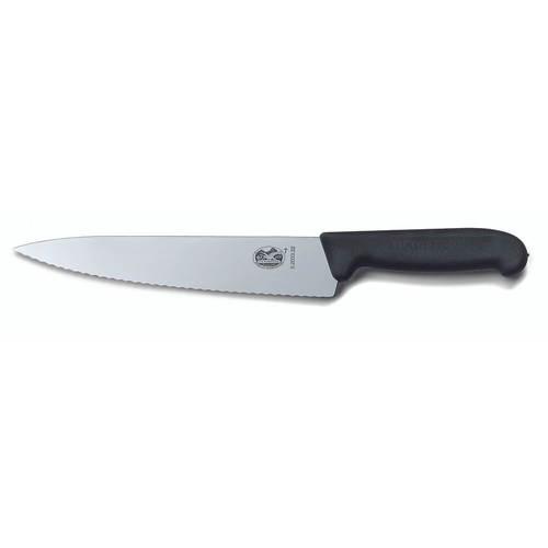 Victorinox Kockkniv, vågtandad, 22 cm, svart - Victorinox Victorinox Kockkniv, vågtandad, 22 cm, svart - Victorinox