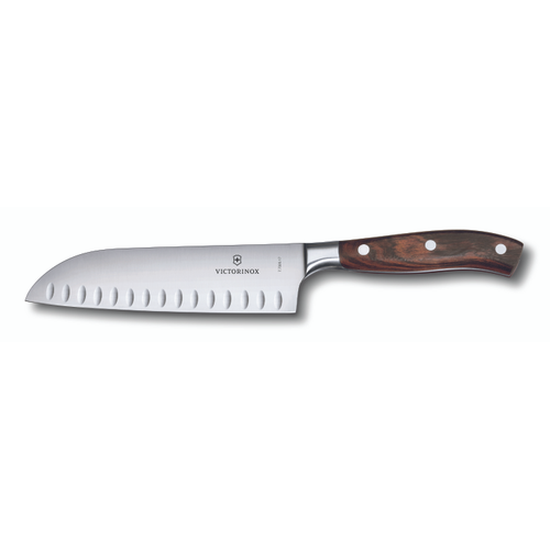 Victorinox Smidd räfflad santokukniv med 17 cm blad rosenträ - Victorinox