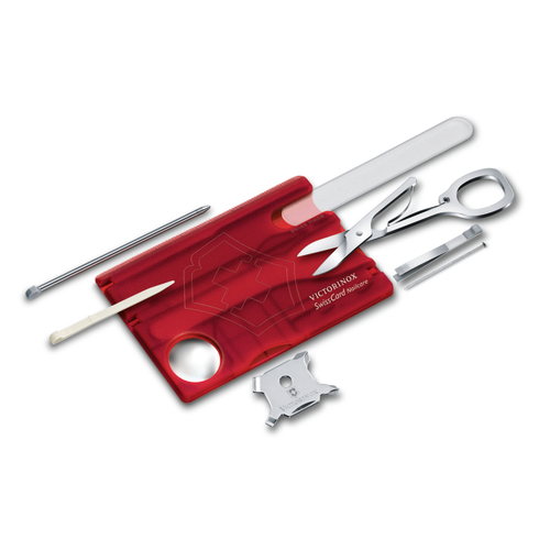 Victorinox Swisscard nailcare röd transparent - Victorinox