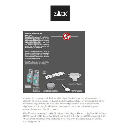 Zack Zack zack väggfäste linea set svart