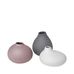 Nona, set med 3 vaser - pewter, micro chip, bark - blomus - Blomus