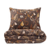 Bäddset bandene satin 150x210 brun