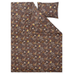 Bäddset bandene satin 150x210 brun