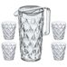 Crystal set, karaff inkl 4 glas, crystal clear - Koziol