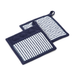 Grytlappar 2-pack vit/marin