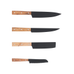 Knivset 4-pack svart