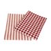 Scandinavian home scandinavian home kökshanddukar 2-pack rut/rand röd 50x70cm Scandinavian home scandinavian home kökshanddukar 2-pack rut/rand röd 50x70cm